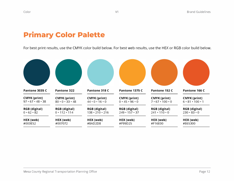 RTPO Color Palette