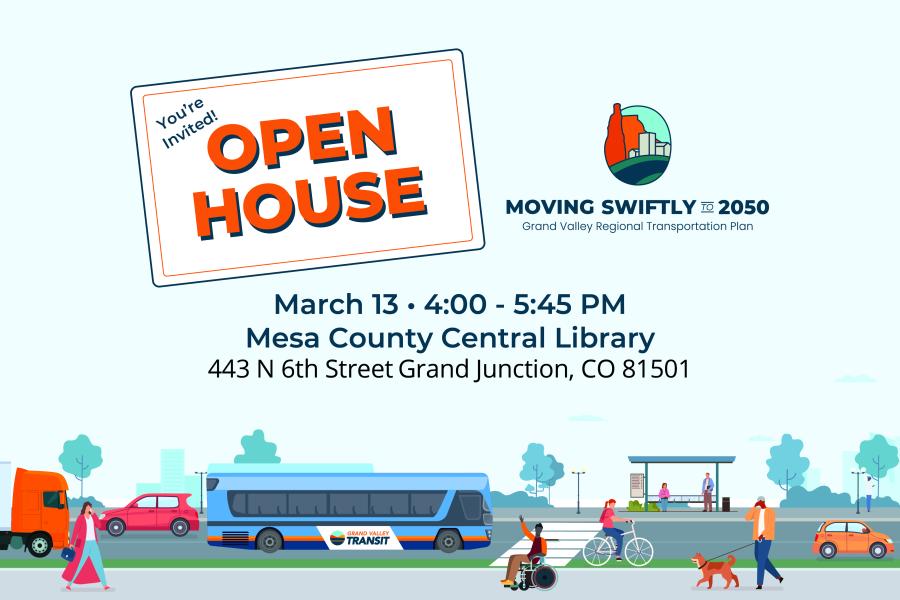Open House Flyer for the 2050 Regional Transportation Plan