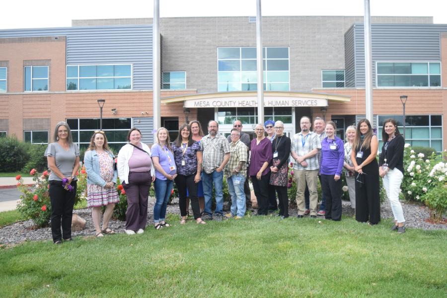 Adult Protection staff in front of the Community Services Building.