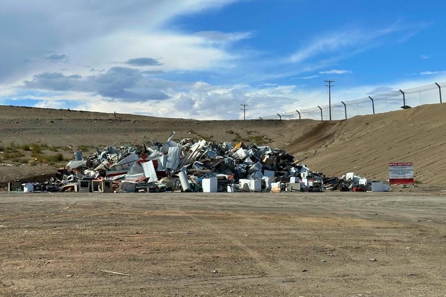 A pile of waste at the Mesa County Landfill. 