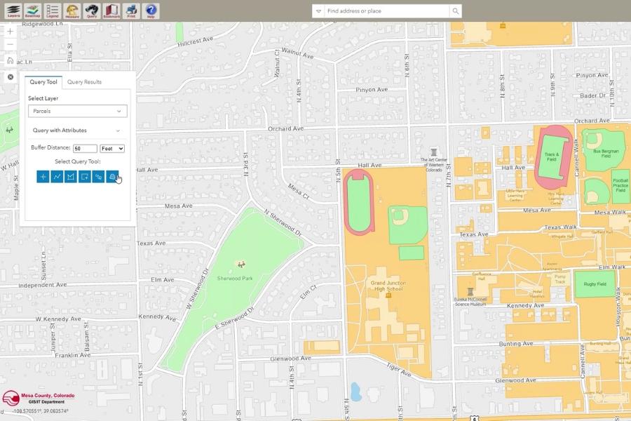A colorful GIS map of Mesa County.