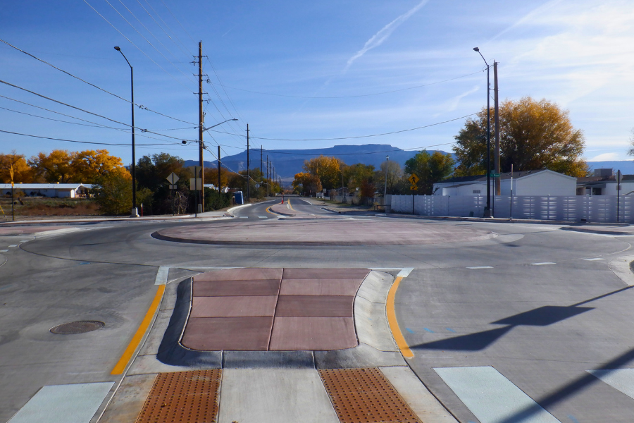 A roundabout in Clifton, Colorado. 
